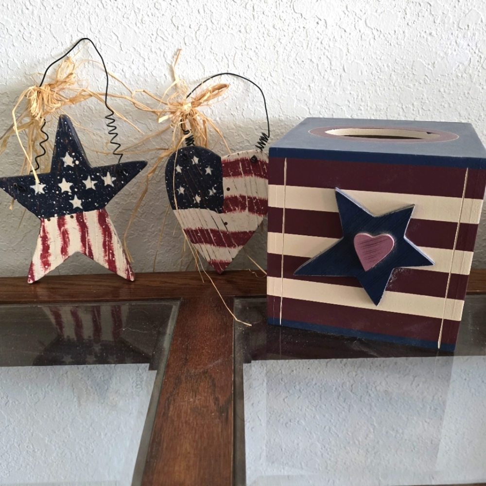NEW Red, White and Blue bathroom decor.